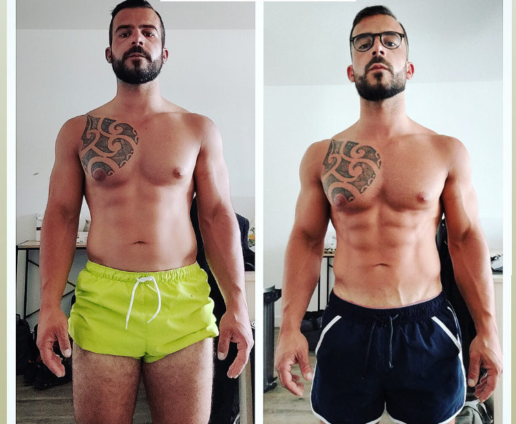 Transformation 6 semaines. + 1kg de muscles, - 4% de BF